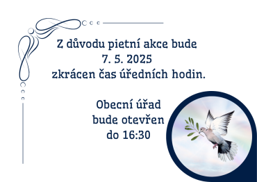 Zkrácení úředních hodin