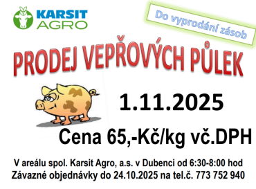 Prodej vepřových půlek