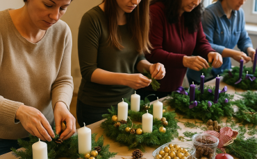 Zdobení adventních věnců Zdobení adventních věnců