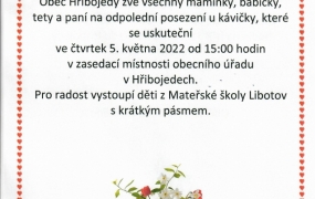 Posezení u kávy a oslava Svátku matek Posezení u kávy a oslava Svátku matek