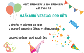 Maškarní veselice pro děti