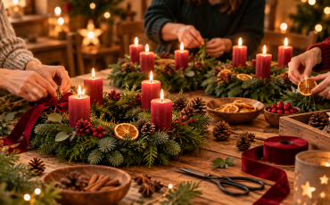 Zdobení adventních věnců