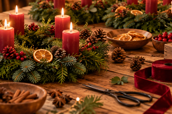Zdobení adventních věnců
